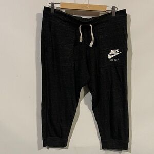 Nike JDI Kids Black Sweatpants with White Logo